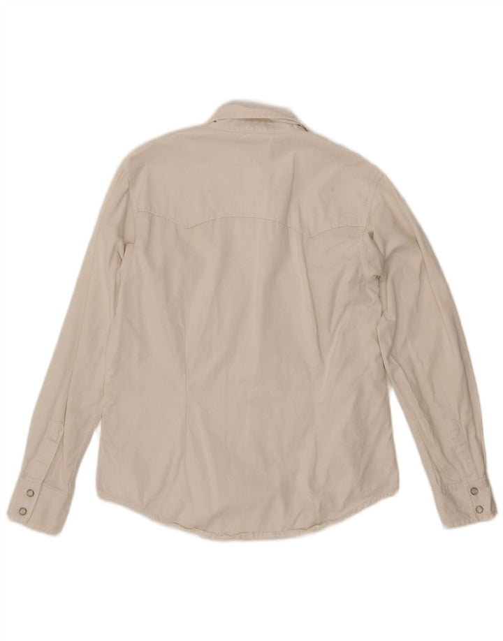 Camisa vaquera Lee para mujer UK 44 Algodón blanco mediano