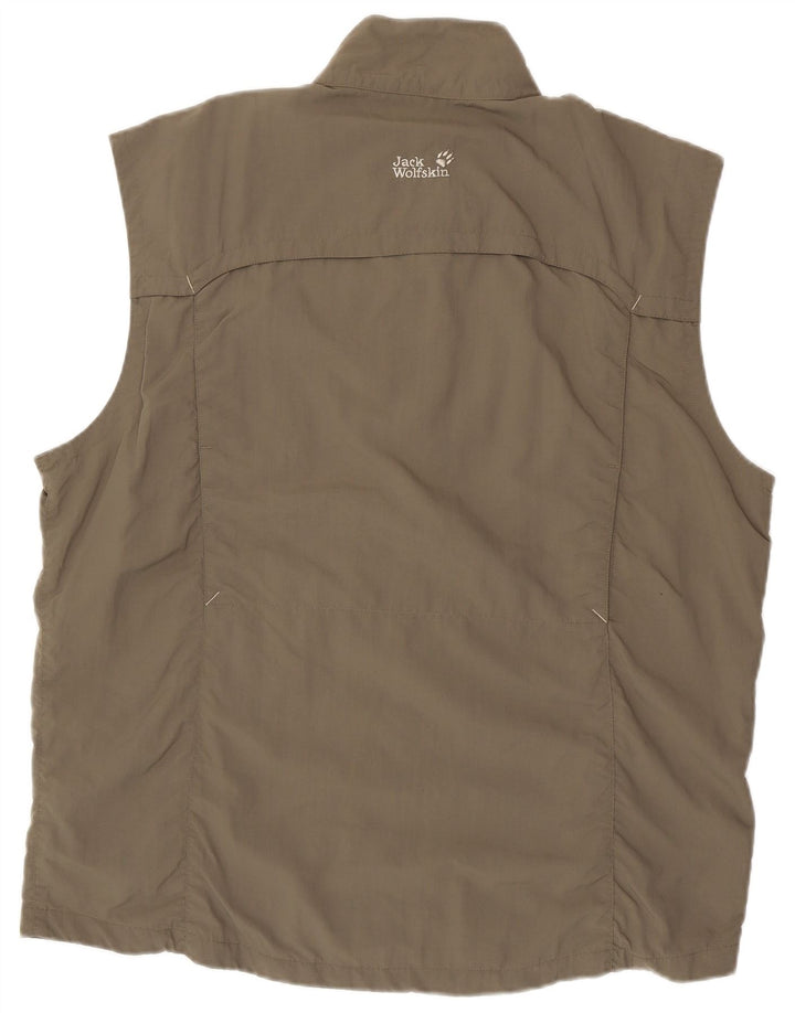 JACK WOLFSKIN Chaqueta de chándal sin mangas para hombre UK 46/48 2XL Gris