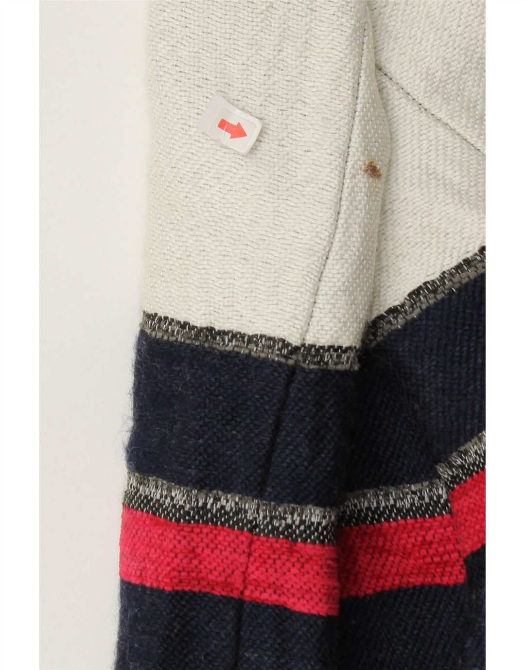 Zara Chaqueta Bolero Abierta para Mujer UK 10 Small White Stripes