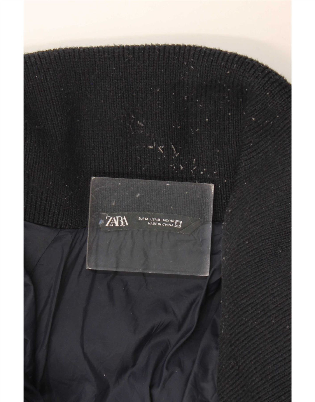 Zara Hombre Chaqueta Acolchada Holgada UK 38 Medium Azul Marino