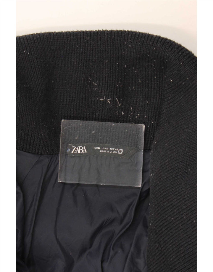 Zara Hombre Chaqueta Acolchada Holgada UK 38 Medium Azul Marino