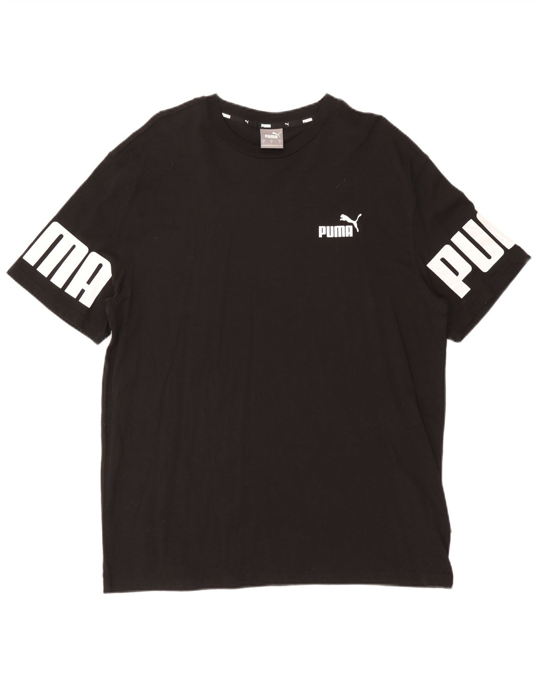 Puma - Camiseta gráfica para hombre, talla grande, algodón negro