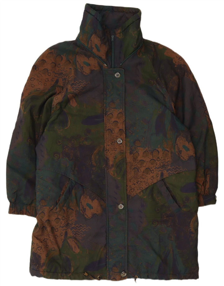 Chaqueta parka vintage con estampado abstracto para mujer UK 20 2XL Multicolor