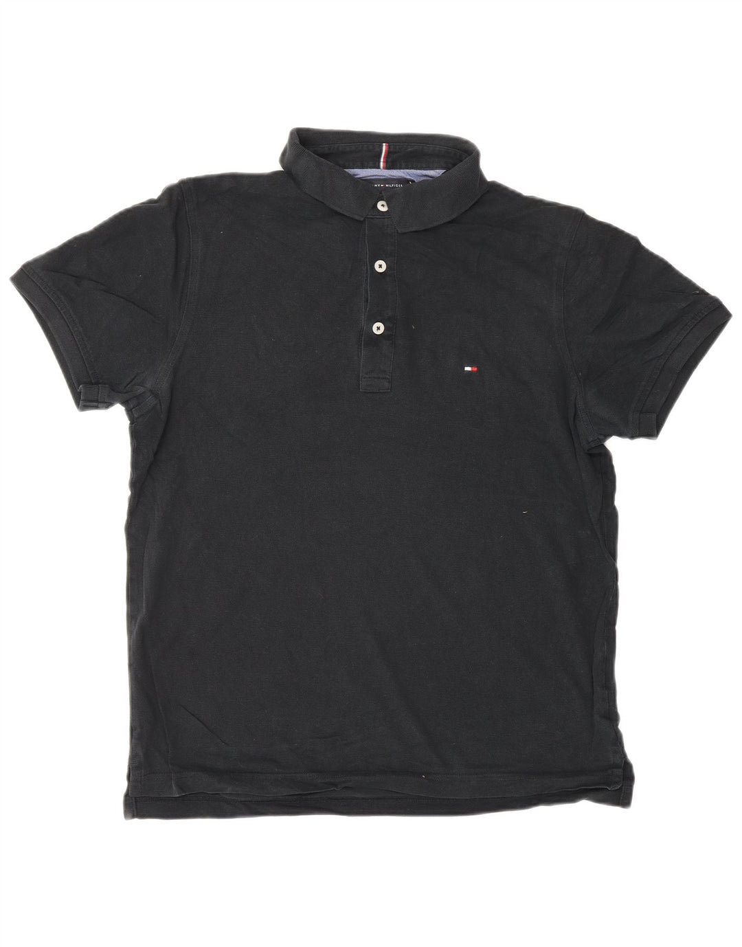 TOMMY HILFIGER Polo Slim Fit para hombre Algodón negro mediano
