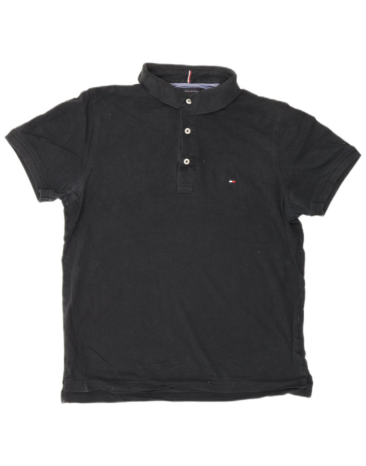 TOMMY HILFIGER Polo Slim Fit para hombre Algodón negro mediano
