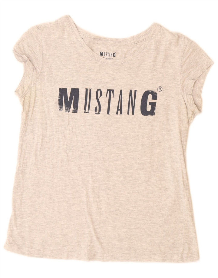 MUSTANG Camiseta gráfica para mujer Top UK 6 XS Gris moteado