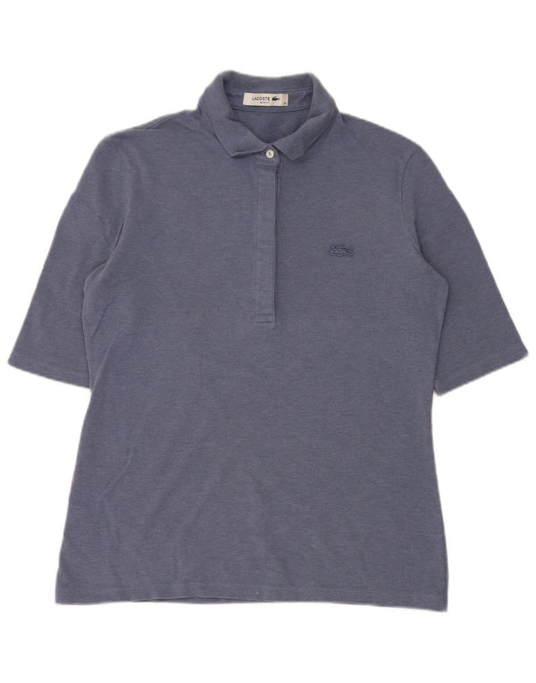 Polo Lacoste Mujer Slim Fit Talla 40 Algodón Azul Medio