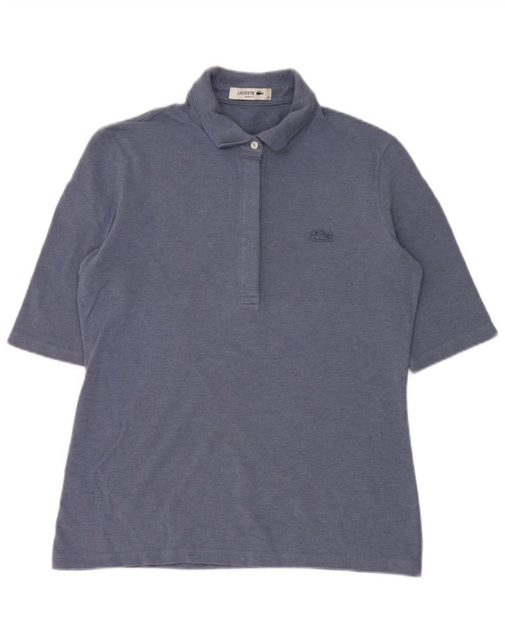 Polo Lacoste Mujer Slim Fit Talla 40 Algodón Azul Medio