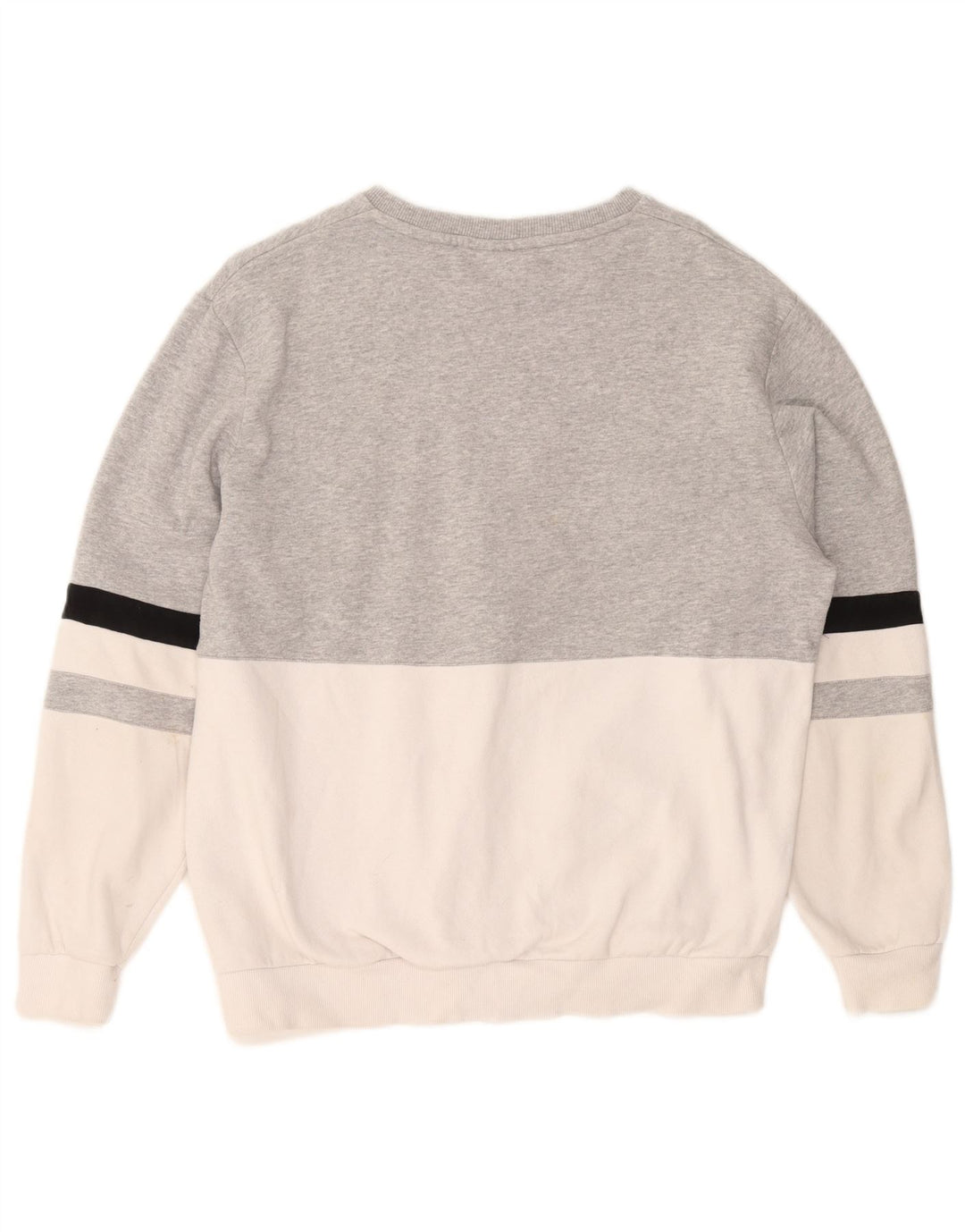 Fila Hombre Graphic Sudadera Jumper Small Gris Colorblock Algodón