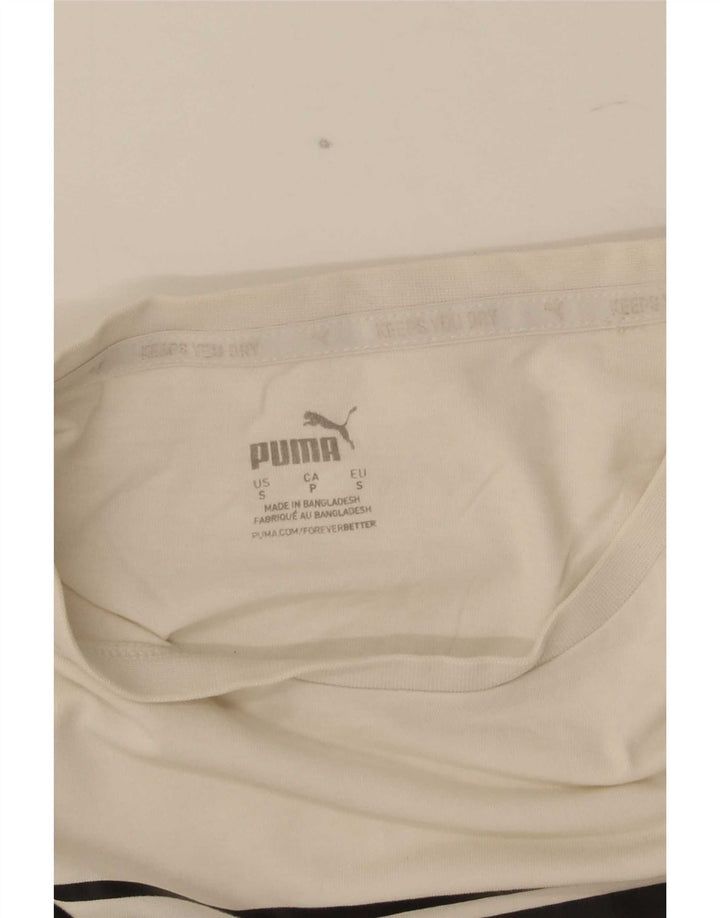 Puma - Camiseta gráfica para hombre, talla pequeña, color blanco
