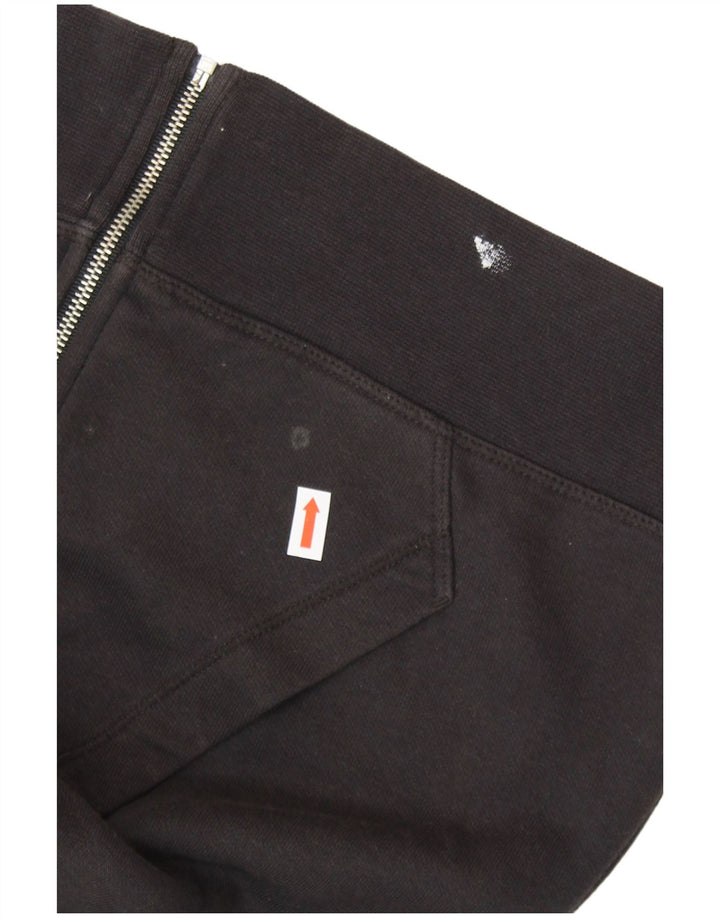 CHAMPION Suéter con capucha y cremallera Heritage Fit para mujer UK 14 Mediano Algodón negro