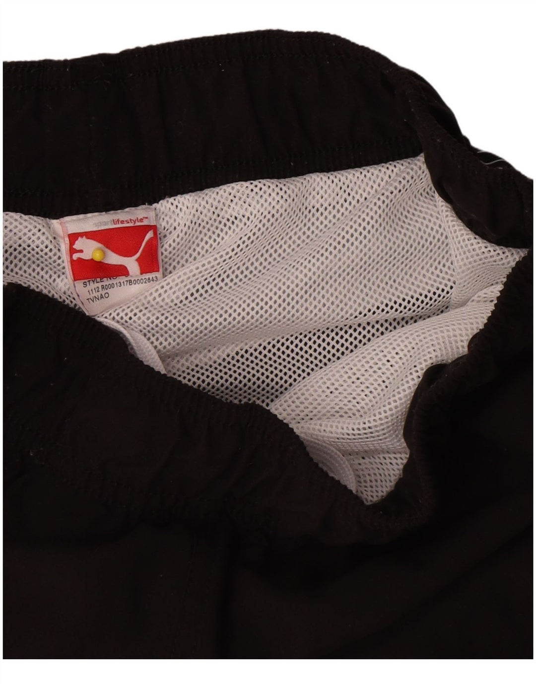 Puma Pantalones cortos deportivos con gráficos para hombre, poliéster color block, pequeño, negro