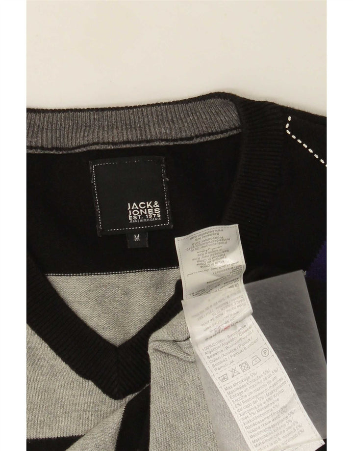 Jack & Jones Jersey con cuello en V para hombre Medium Multicolor Argyle/Diamond