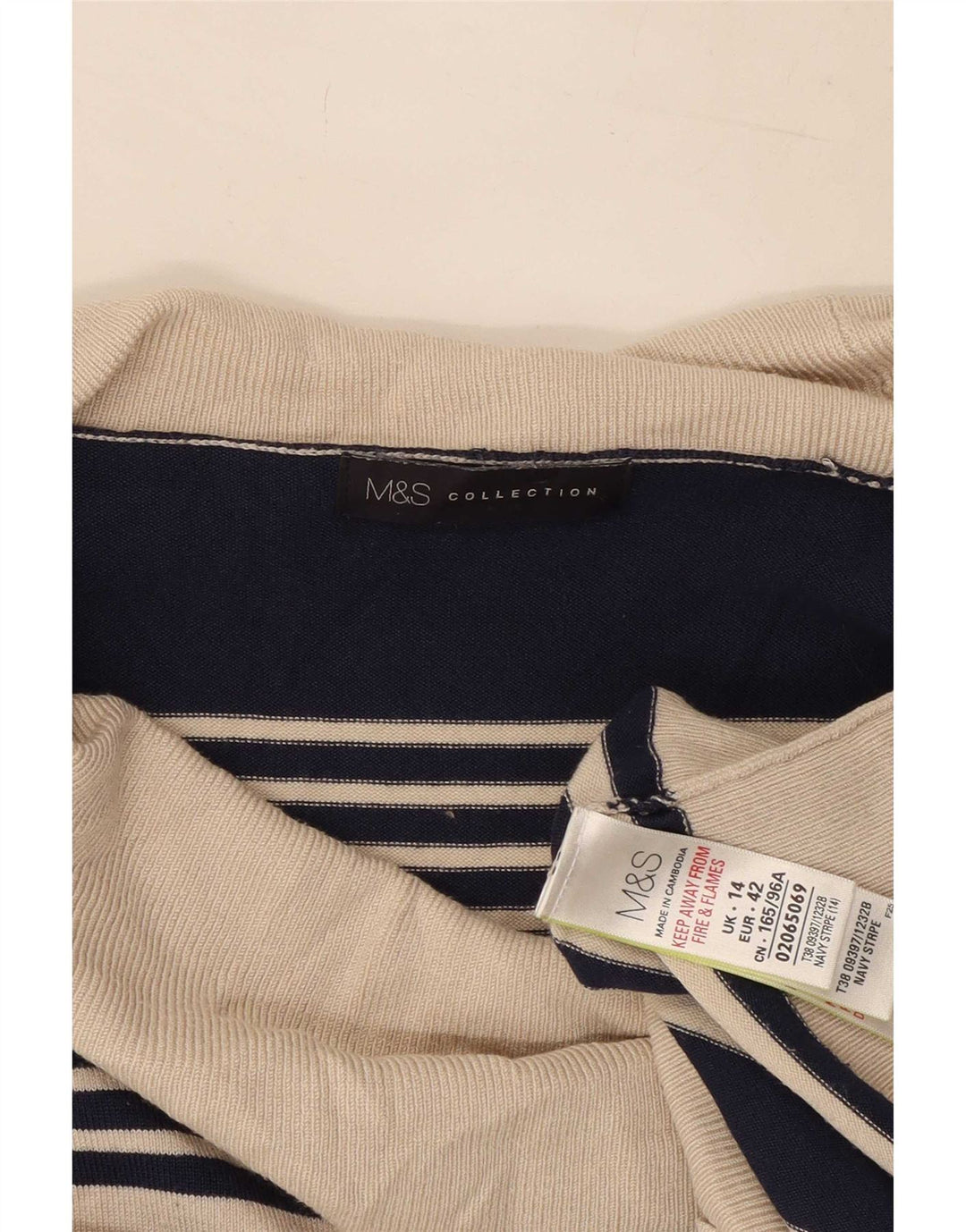 Marks & Spencer Suéter tipo jersey con cuello vuelto para mujer UK 44 Azul marino mediano