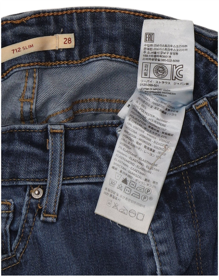 Vaqueros Levi's Mujer 712 Slim W28 L32 Lyocell Azul