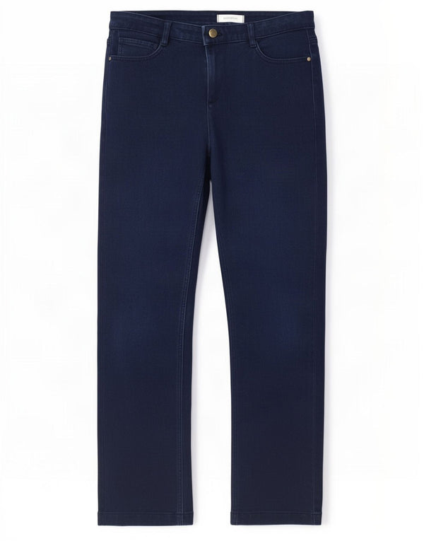 Marks & Spencer Vaqueros rectos para mujer UK 12 Medium W30 L29 Azul marino Algodón