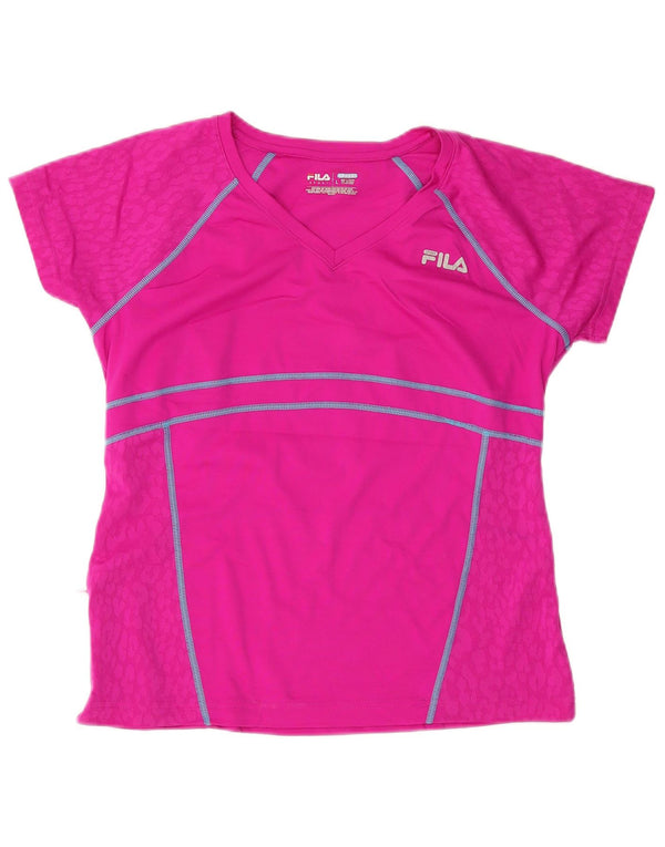 FILA Camiseta para mujer Top UK 40 Large Rosa Poliéster