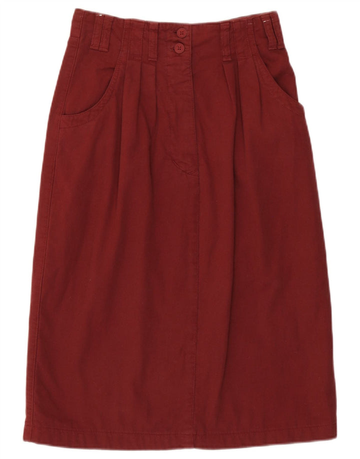 Falda midi vintage para mujer IT 40 Algodón medio burdeos