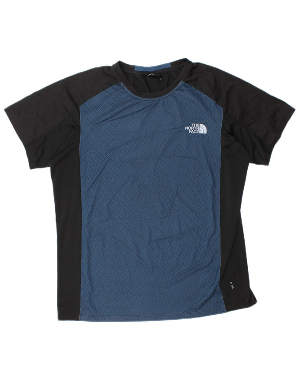 The North Face Hombre Camiseta Top Azul Medio Colorblock Poliéster