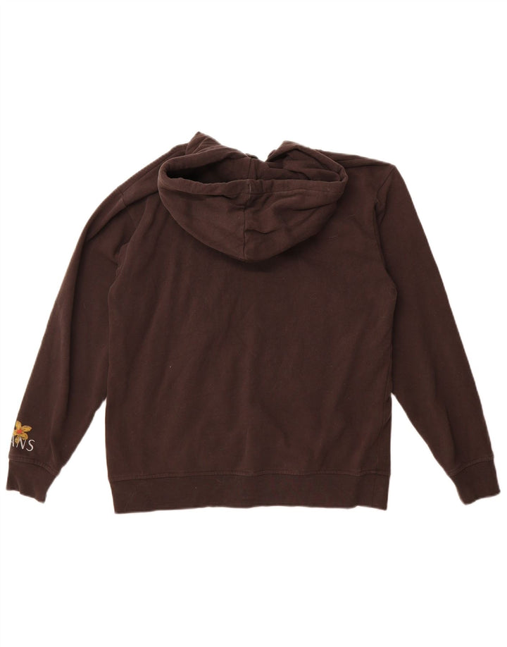 Vans Sudadera con capucha gráfica para mujer UK 10 Small Brown Cotton