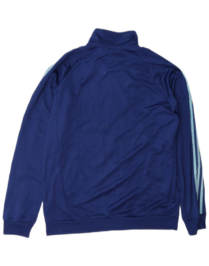 Adidas Hombre Aeroready Chándal Top Chaqueta Grande Azul Colorblock Poliéster