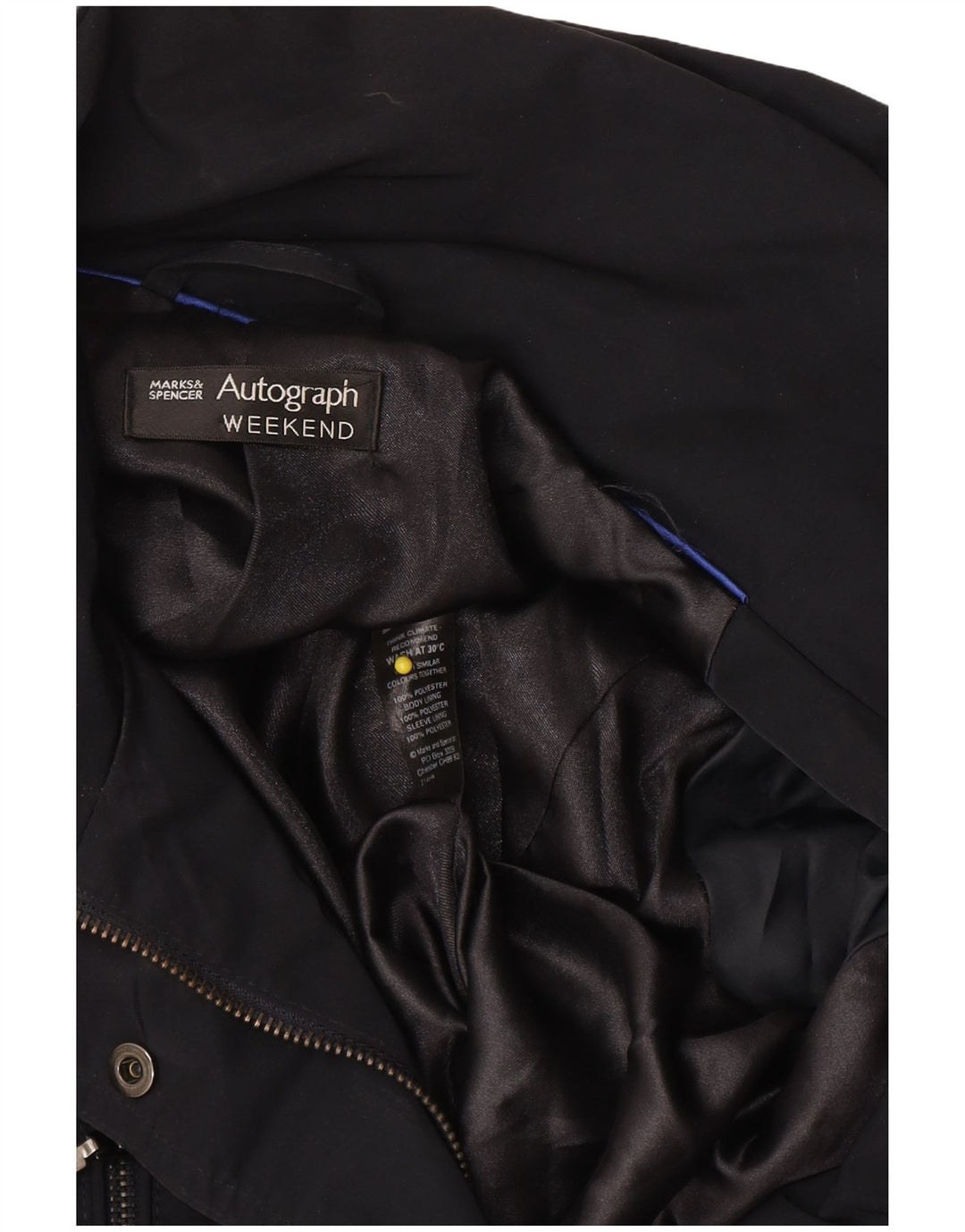 Marks & Spencer Abrigo cortavientos autógrafo para mujer UK 42 Medium Black