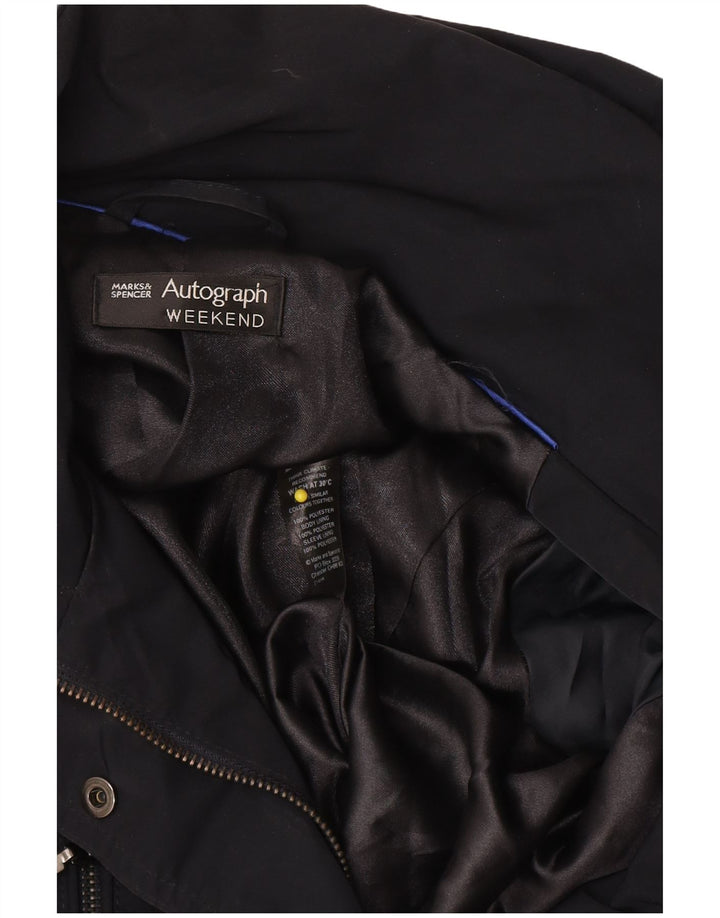 Marks & Spencer Abrigo cortavientos autógrafo para mujer UK 42 Medium Black