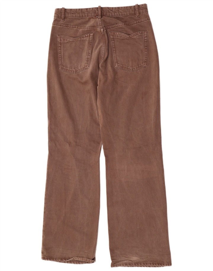 Zara Mujer Vaqueros Rectos W30 L33 Marrón Algodón