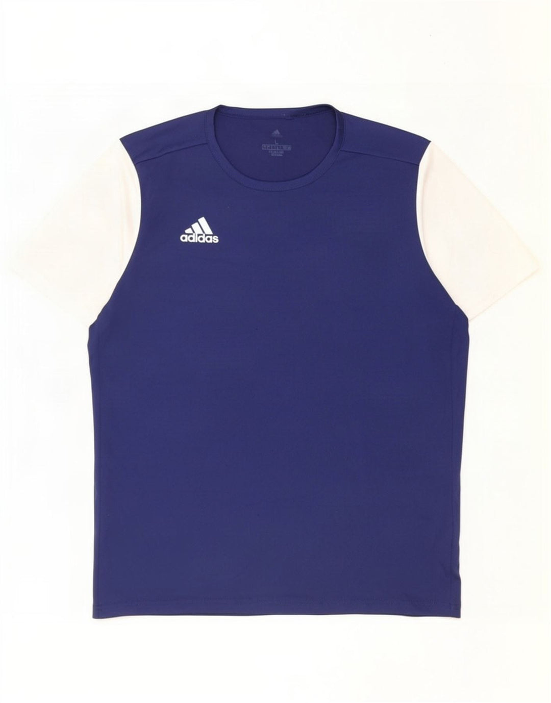 Adidas Hombre Climalite Camiseta Top Grande Azul Marino Colorblock Poliéster