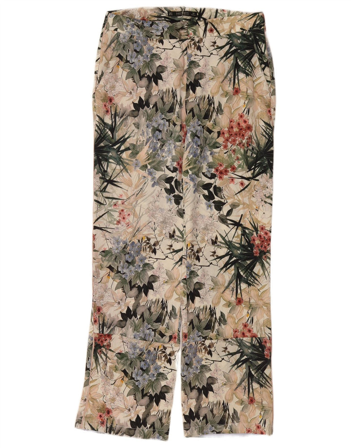 Zara Mujer Pantalón Chino Recto Mediano W28 L29 Multicolor Floral
