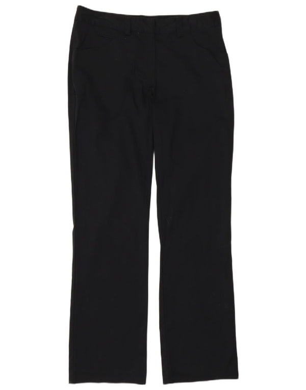 Nike Pantalones casuales rectos para mujer UK 10 Small W32 L30 Algodón negro