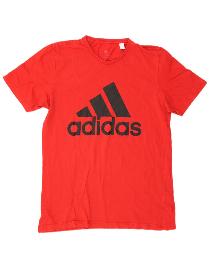 Adidas - Camiseta gráfica para hombre, color rojo medio, algodón