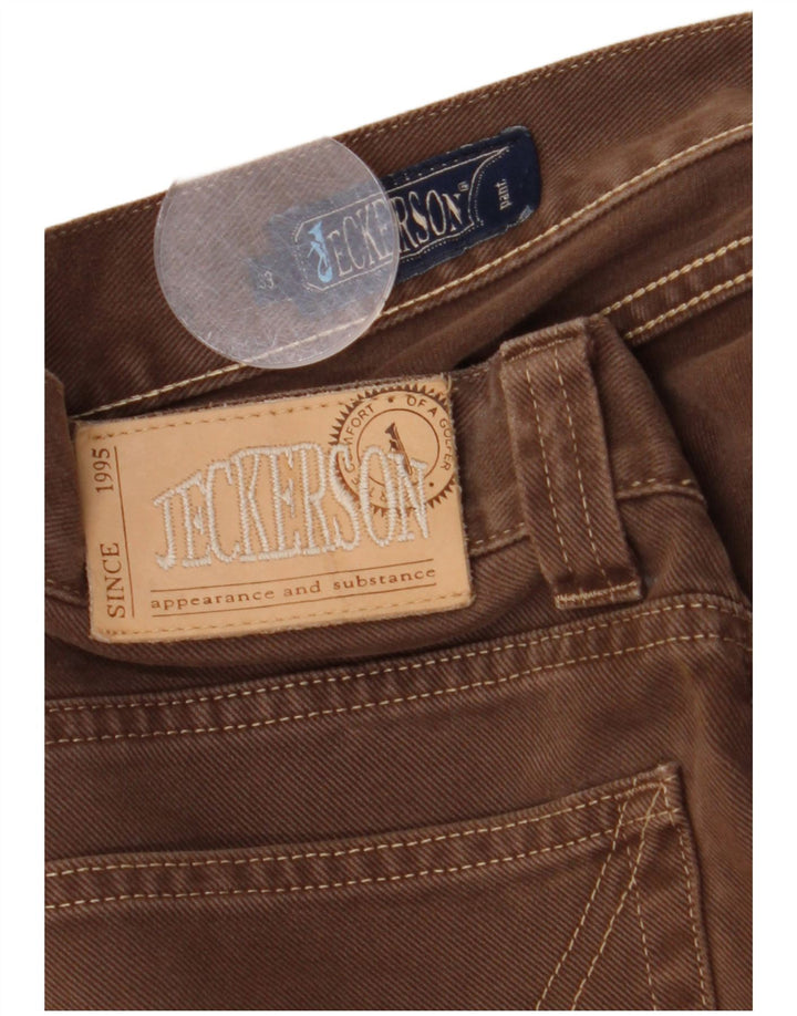 Jeckerson Vaqueros rectos para hombre W33 L30 Algodón marrón