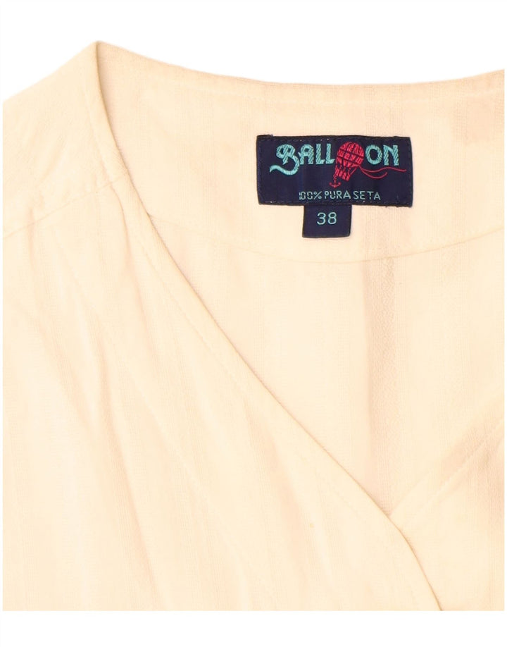 Blusa tipo camisa sin mangas para mujer Balloon EU 38 Seda blanca mediana