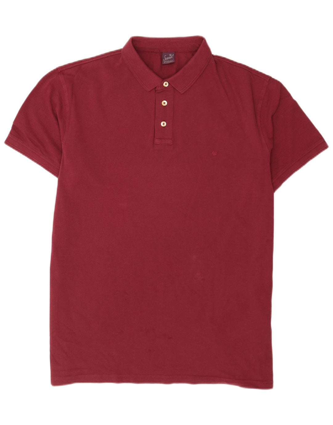 Polo Scout Hombre XL Algodón Granate