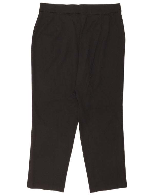 Marks & Spencer Pantalones Casuales Rectos para Mujer UK 40 Large W34 L27 Negro
