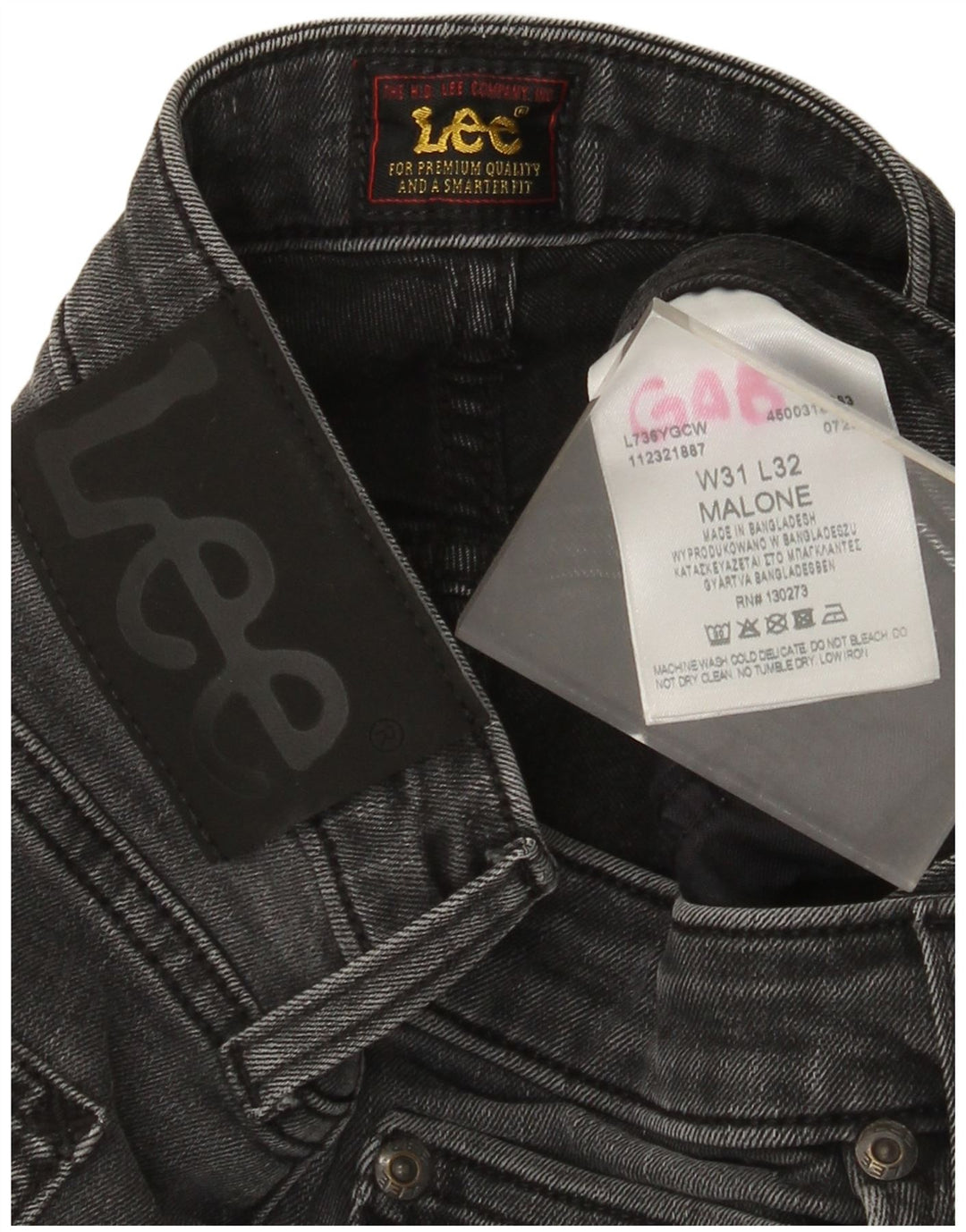 Lee Vaqueros Slim Malone para Hombre W31 L27 Algodón Gris