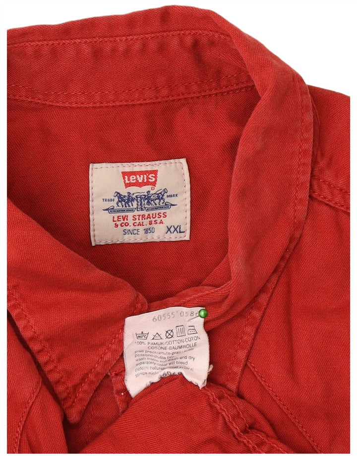 Camisa Levi's Hombre 2XL Algodón Rojo