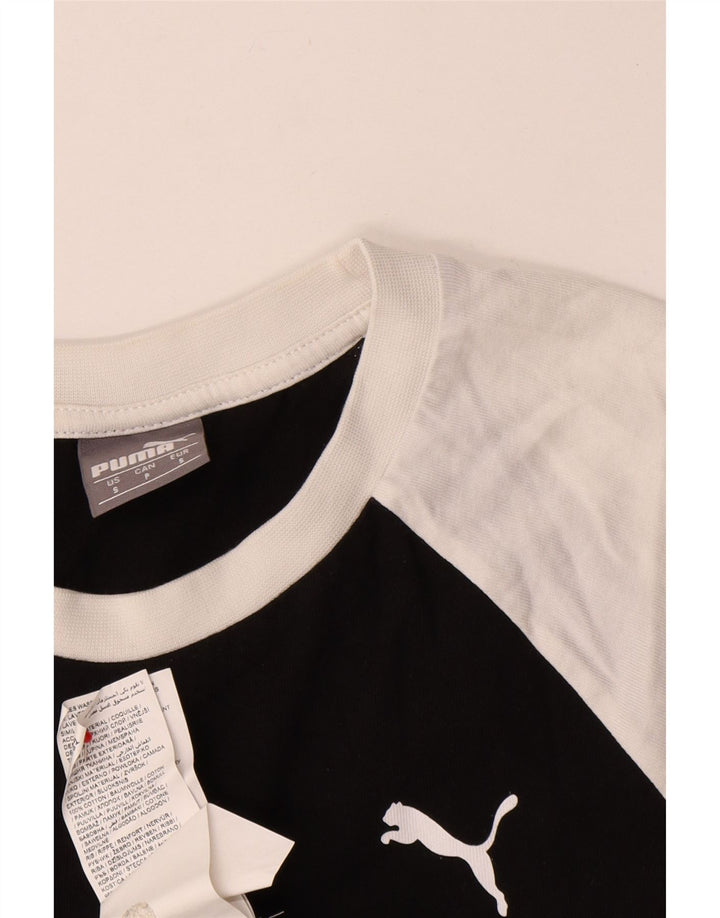 Puma Hombre Gráfico Top Manga Larga Pequeño Algodón Negro