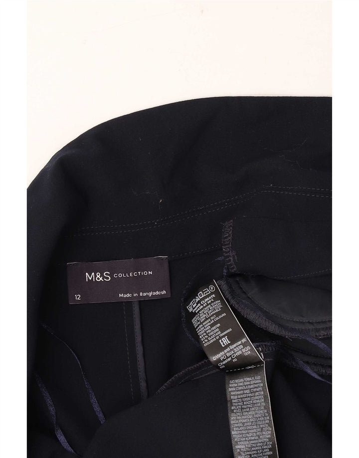 Marks & Spencer Chaqueta tipo blazer abierta de manga 3/4 para mujer UK 40 Azul marino mediano