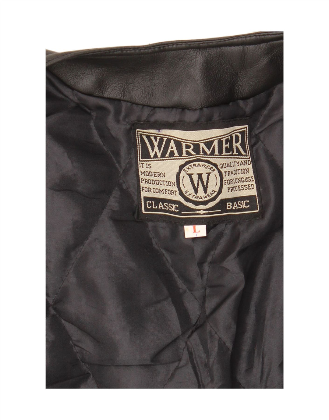 Vintage mujer cuero gilet Reino Unido 16 grande negro