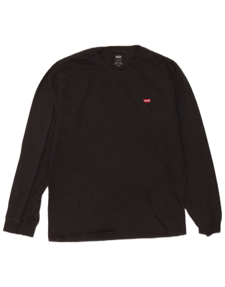 Levi's Hombre Standard Top Manga Larga Algodón Negro Mediano