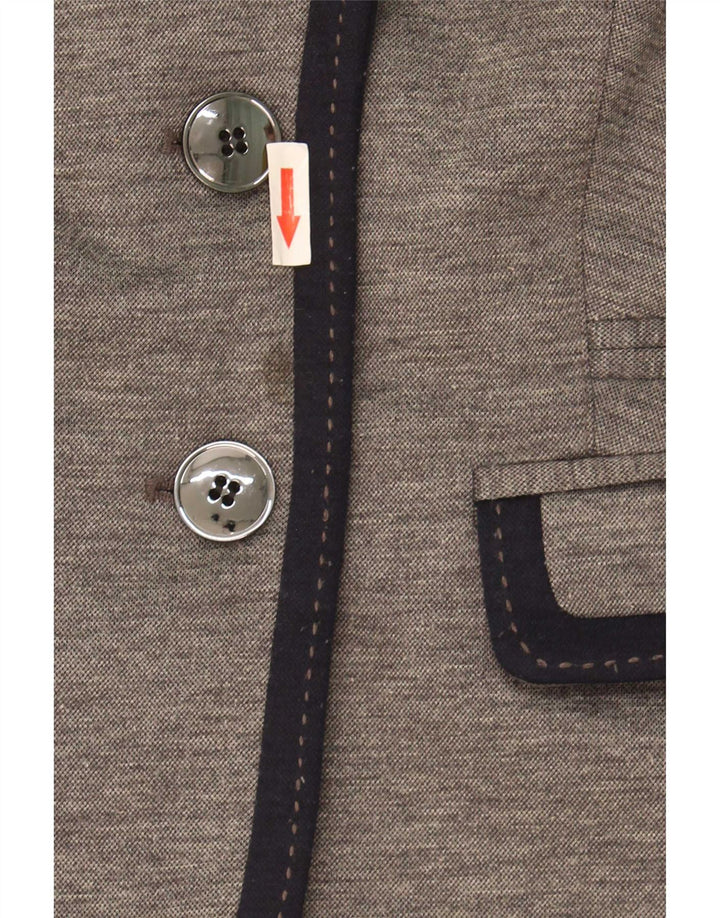 Marks & Spencer Chaqueta tipo blazer con 2 botones para mujer, talla 40, color gris medio