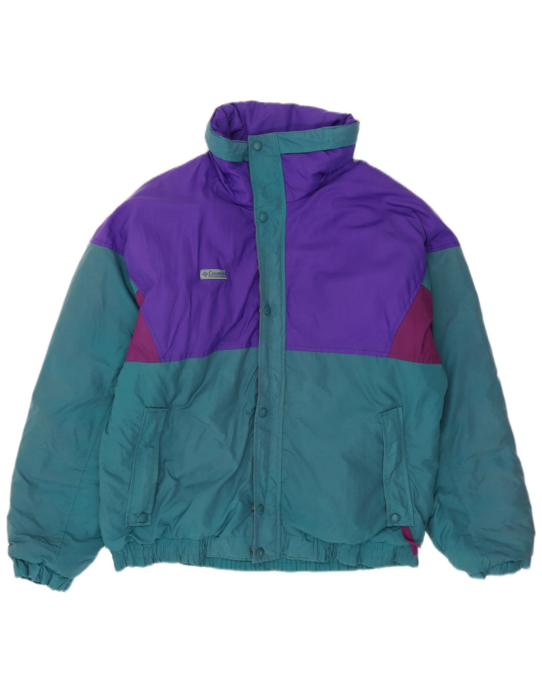 Columbia Chaqueta de esquí con capucha para hombre UK 40 Large Multicolor Colorblock