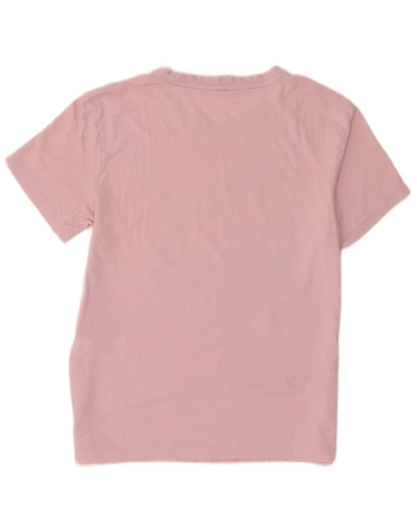 Puma Camiseta gráfica para mujer Top UK 8 Small Pink Cotton