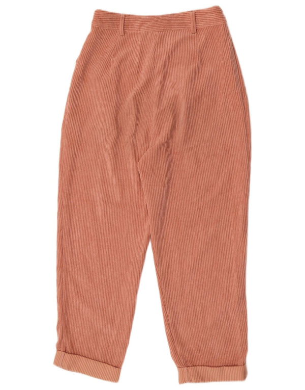Topshop Pantalones de pana de cintura alta para mujer UK 10 Small W26 L25 Pink