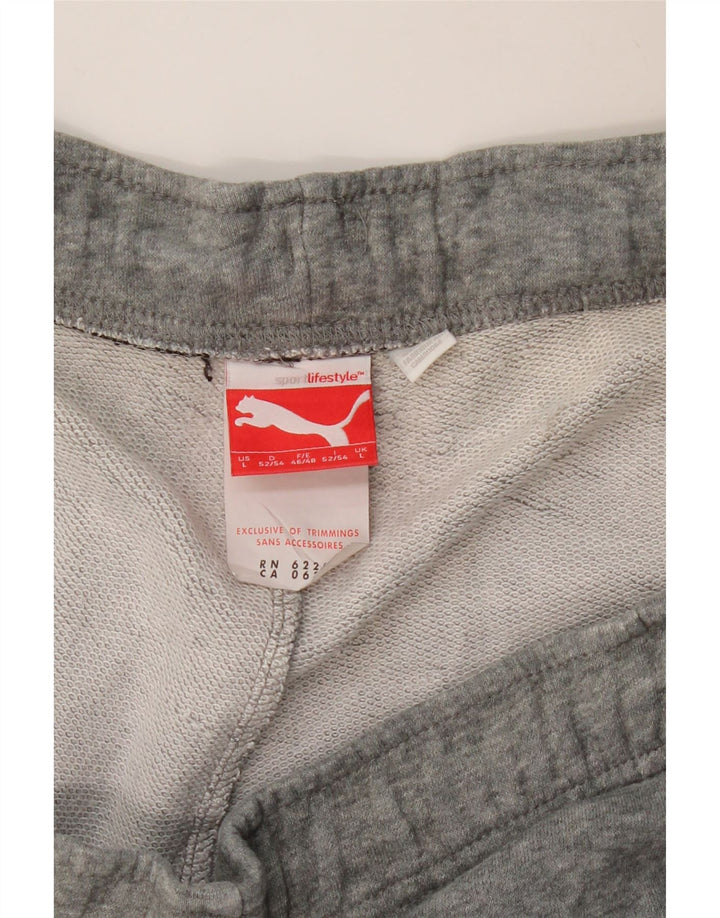 PUMA Pantalón de chándal para hombre Joggers Large Grey Moteado de algodón