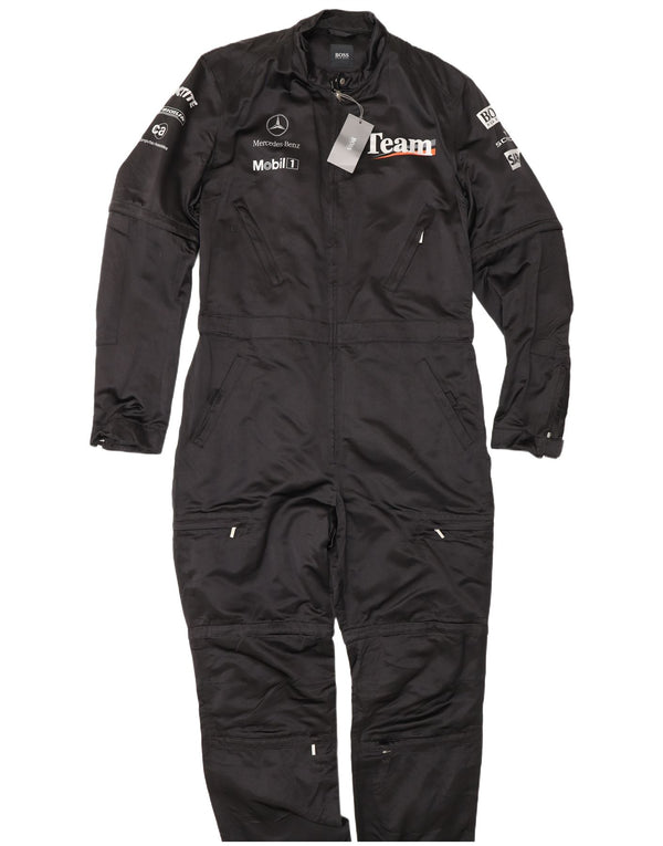 Hugo Boss Mens Fórmula Uno Mono Gráfico Tamaño 110 2XL Negro Seda Deportes
