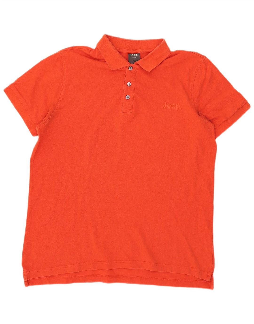 Polo Jeep Hombre Grande Naranja Algodón