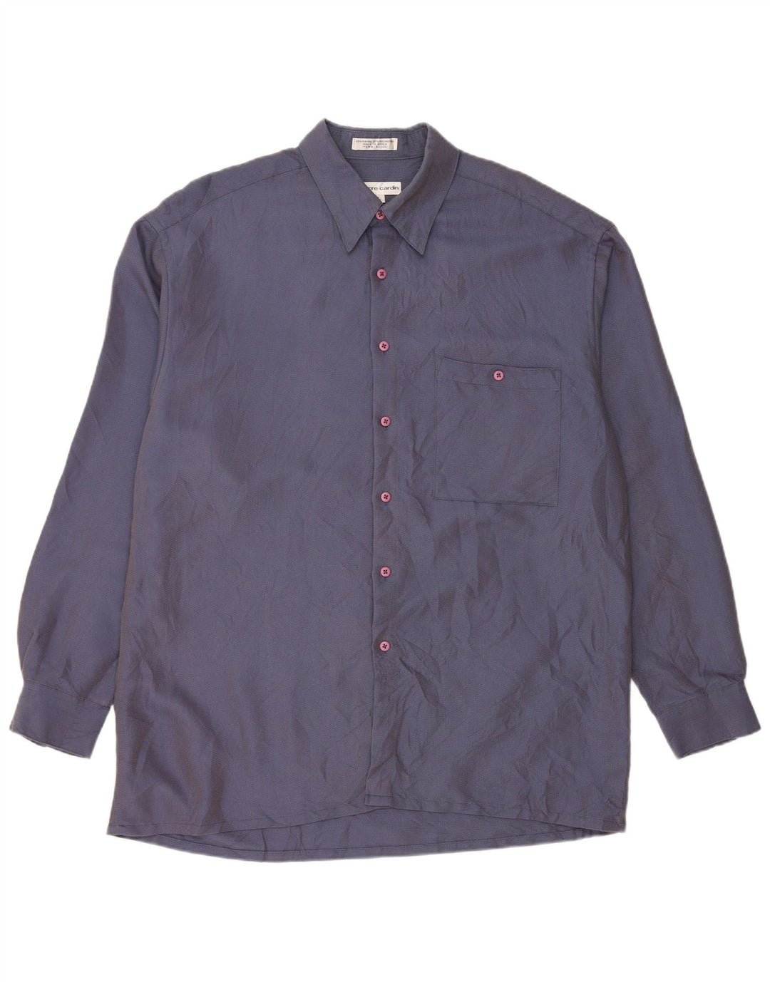 Camisa Pierre Cardin para hombre Rayón geométrico azul grande